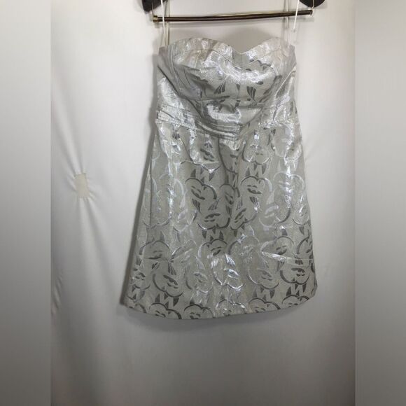 American Eagle Outfitters Dress Champagne Strapless Mini Womens Size 12 - Picture 1 of 9